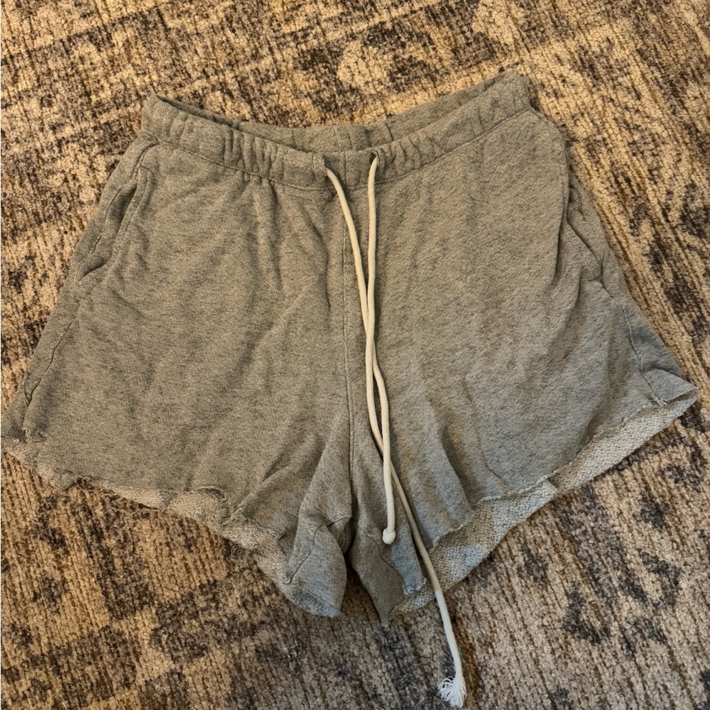Re/Done Heather Gray Athletic Shorts